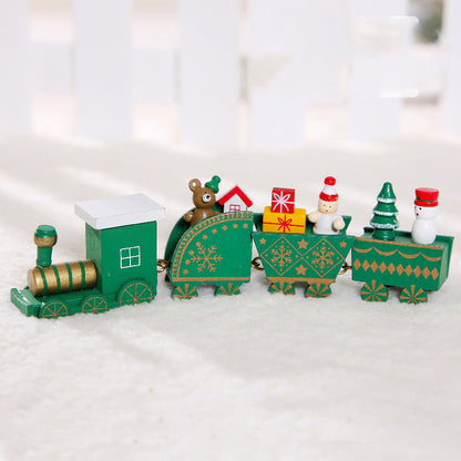 Wooden Christmas Train Christmas Decorations